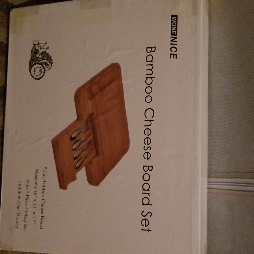 Bamboo Cheese Board Set